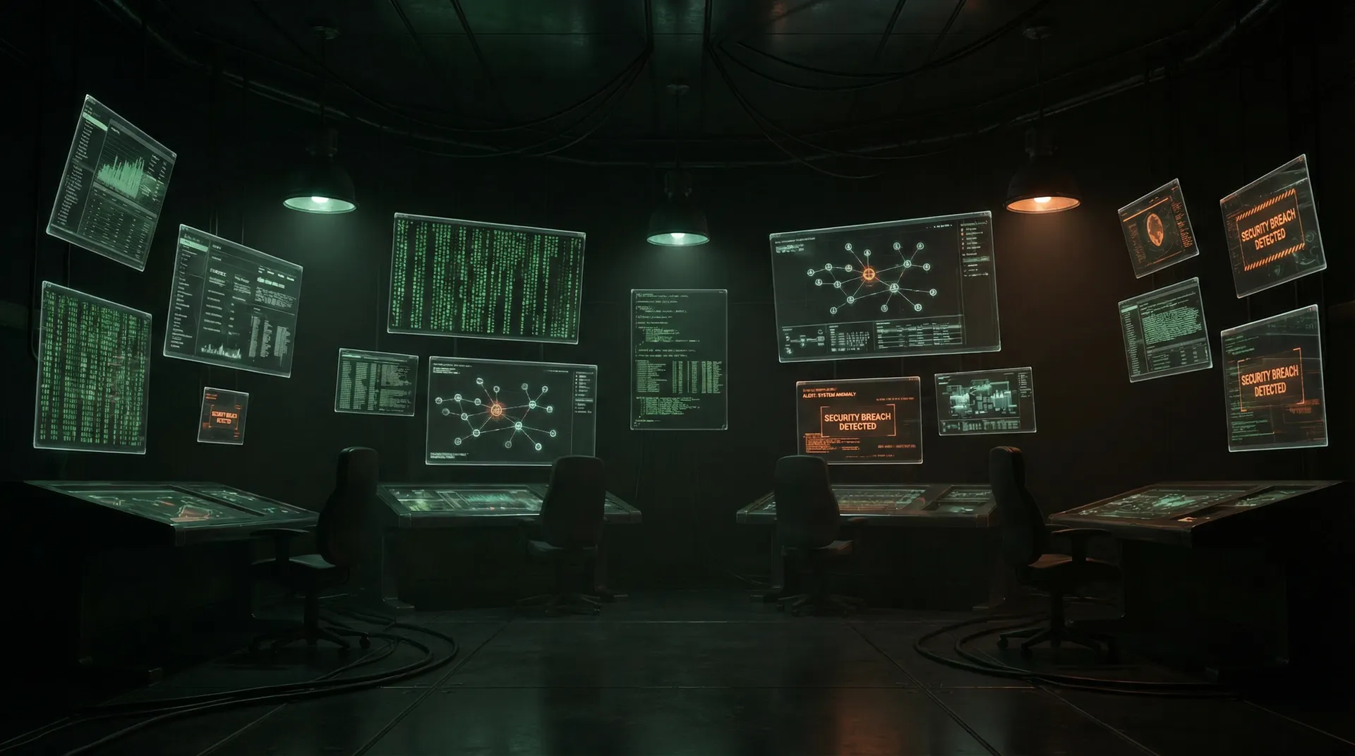 暗哨博彩平台安全监控中心全景